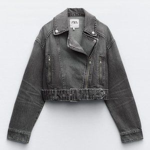DENIM BIKER JACKET